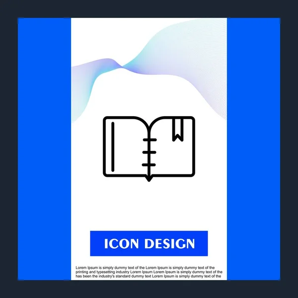Book icon isolated on abstract background — ストックベクタ