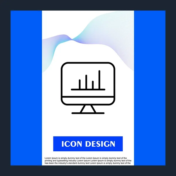 Presentatie icoon geïsoleerd op abstracte achtergrond — Stockvector