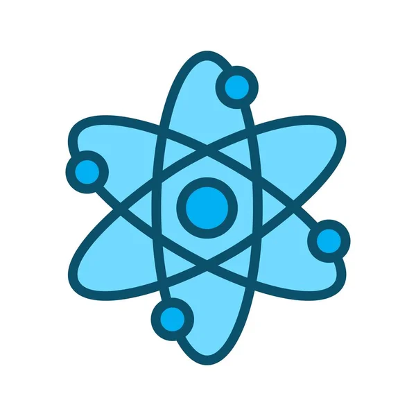 Ikona atomowa odizolowana na abstrakcyjnym tle — Wektor stockowy