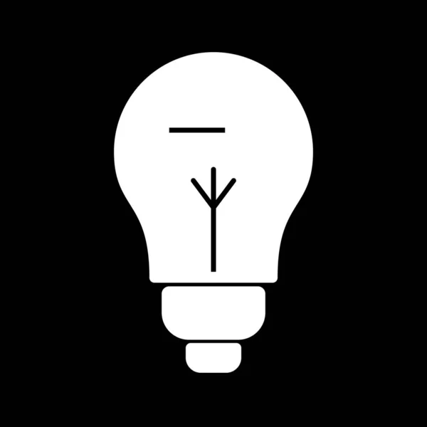 Ícone da lâmpada isolado no fundo abstrato — Vetor de Stock
