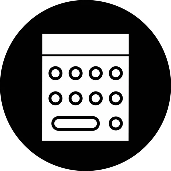 Icona calcolatrice isolata su sfondo astratto — Vettoriale Stock