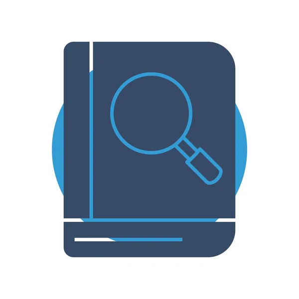 Search Book icon isolated on abstract background — ストックベクタ