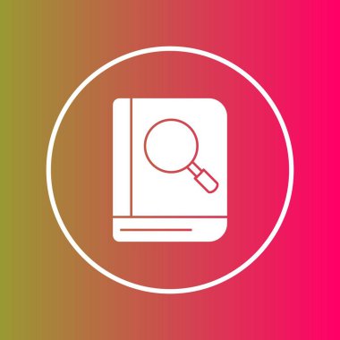 Soyut arkaplanda arama kitabı simgesi izole edildi