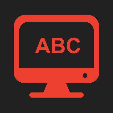 Lcd simgesi soyut arkaplanda izole edildi