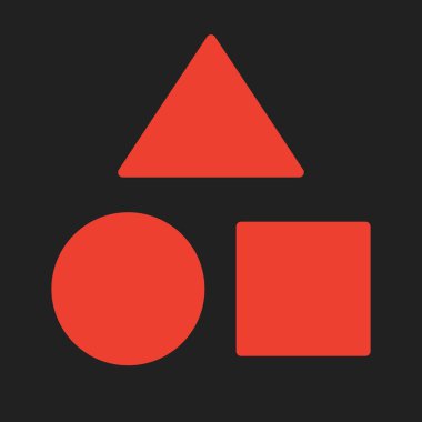 Soyut arkaplanda izole edilmiş Geomatry simgesi