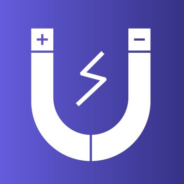 Mıknatıs simgesi soyut arkaplanda izole edildi