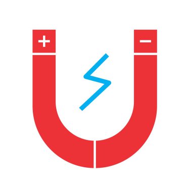 Mıknatıs simgesi soyut arkaplanda izole edildi