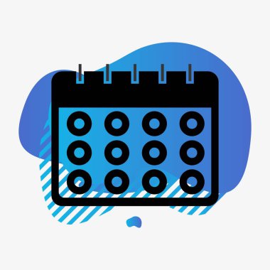 Takvim simgesi soyut arkaplanda izole edildi