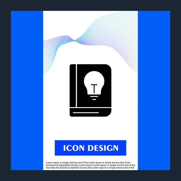 Creative Book icon isolated on abstract background — ストックベクタ