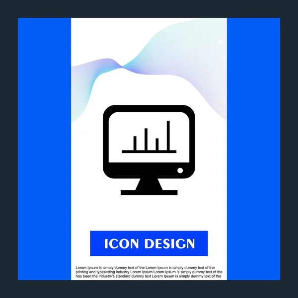 Presentation icon isolated on abstract background — Stock Vector