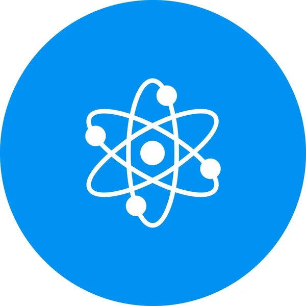 Icona atomica isolata su sfondo astratto — Vettoriale Stock