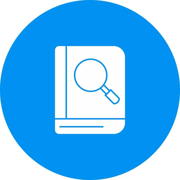 Search Book icon isolated on abstract background — ストックベクタ