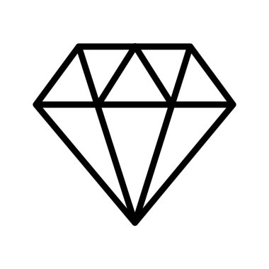 Soyut arkaplanda elmas simgesi izole edildi