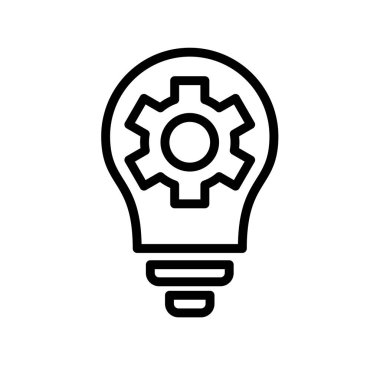 Yaratıcı Ampul simgesi soyut arkaplanda izole edildi