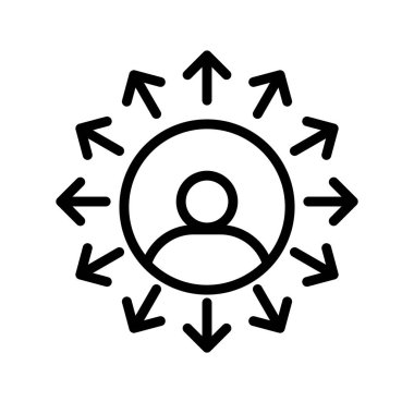 Soyut arkaplanda kullanıcı simgesi izole edildi