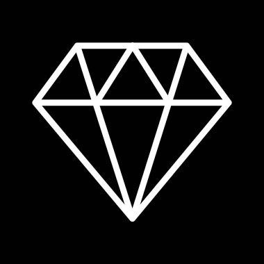 Soyut arkaplanda elmas simgesi izole edildi