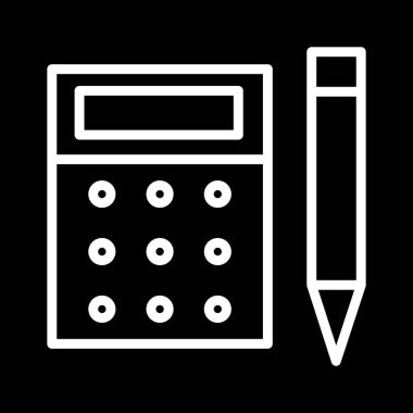 Soyut arkaplanda hesaplayıcı simgesi izole edildi