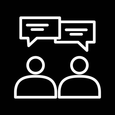 Sohbet simgesi soyut arkaplanda izole edildi