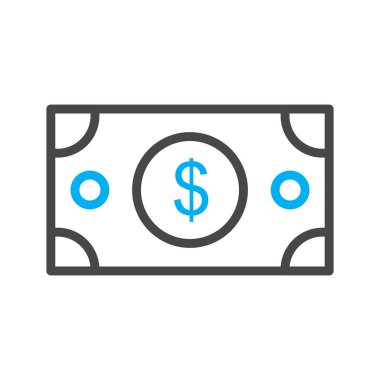 Soyut arkaplanda dolar simgesi izole edildi