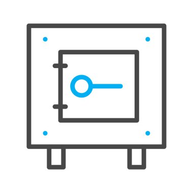 Kilit simgesi soyut arkaplanda izole edildi