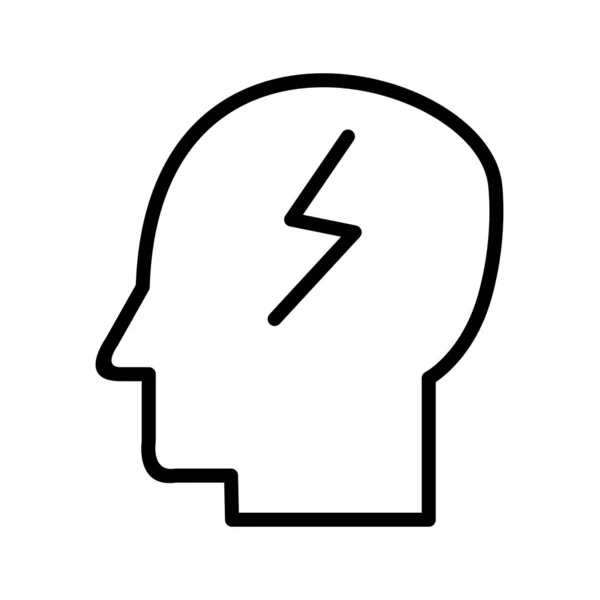 Icono de la mente de trabajo aislado en fondo abstracto — Vector de stock