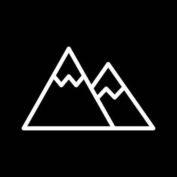 Icono de montaña aislado sobre fondo abstracto — Vector de stock
