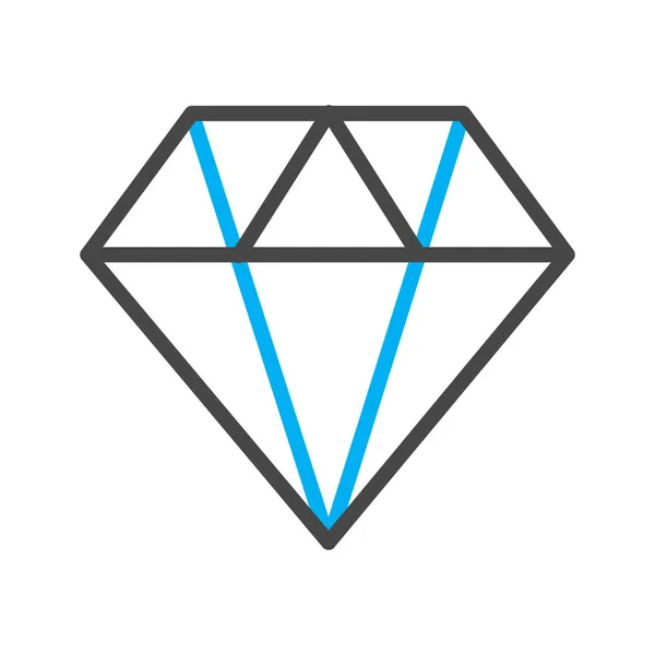 Diamant icoon geïsoleerd op abstracte achtergrond — Stockvector