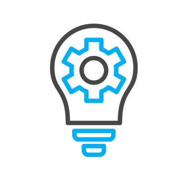 Yaratıcı Ampul simgesi soyut arkaplanda izole edildi