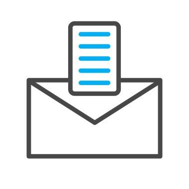 Posta simgesi soyut arkaplanda izole edildi