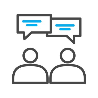 Sohbet simgesi soyut arkaplanda izole edildi