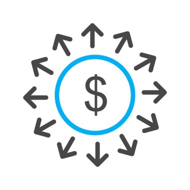 Soyut arkaplanda izole edilmiş hızlı para simgesi