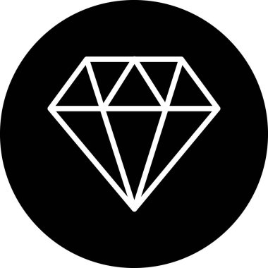 Soyut arkaplanda elmas simgesi izole edildi