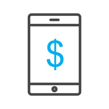 Çevrimiçi pazarlama simgesi soyut arkaplanda izole edildi