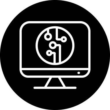 Lcd simgesi soyut arkaplanda izole edildi