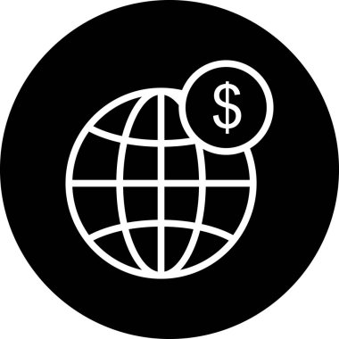 Dolar işareti simgesi, basitçe vektör illüstrasyonu