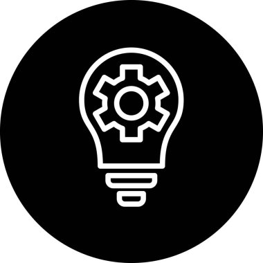 Yaratıcı Ampul simgesi soyut arkaplanda izole edildi