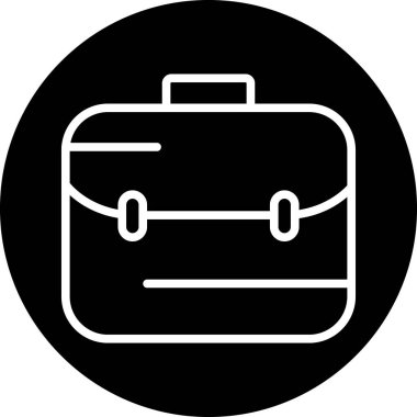 Evrak çantası simgesi soyut arkaplanda izole edildi