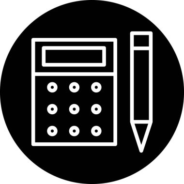 Soyut arkaplanda hesaplayıcı simgesi izole edildi