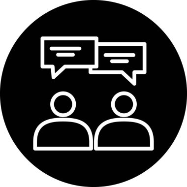 Sohbet simgesi soyut arkaplanda izole edildi