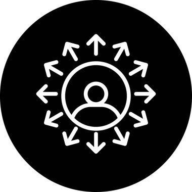 Soyut arkaplanda kullanıcı simgesi izole edildi