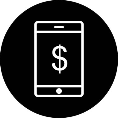 Dolar işareti simgesi, basitçe vektör illüstrasyonu