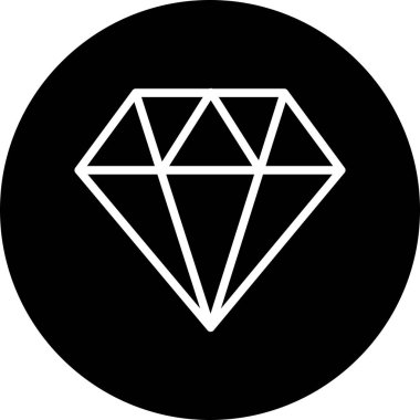 Soyut arkaplanda elmas simgesi izole edildi