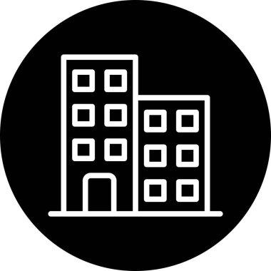 Ofis simgesi soyut arkaplanda izole edildi