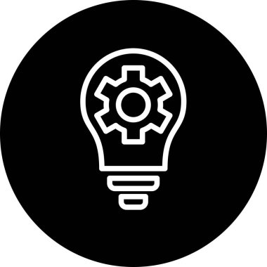 Yaratıcı Ampul simgesi soyut arkaplanda izole edildi