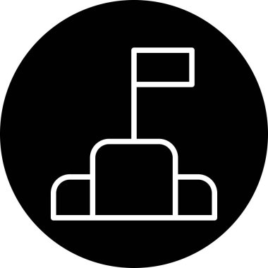 Soyut arkaplanda bayrak simgesi izole edildi