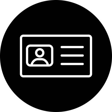 Kimlik kartı simgesi soyut arkaplanda izole edildi