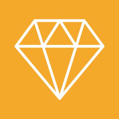 Soyut arkaplanda elmas simgesi izole edildi