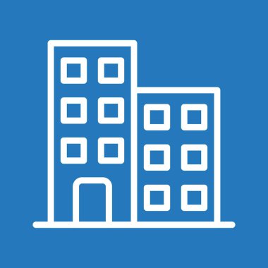 Ofis simgesi soyut arkaplanda izole edildi