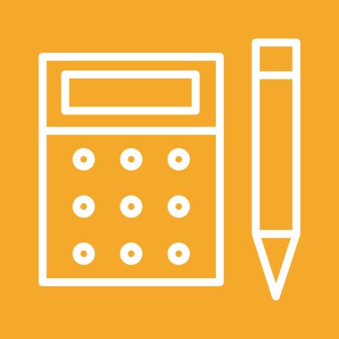 Soyut arkaplanda hesaplayıcı simgesi izole edildi