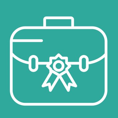 Evrak çantası simgesi soyut arkaplanda izole edildi